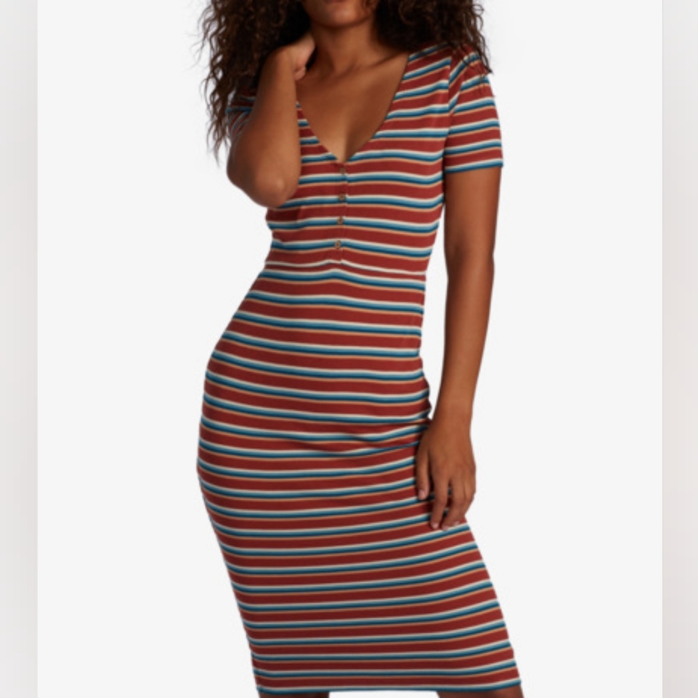 Striped Midi Dress
